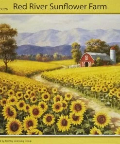 Promo 😀 Puzzlelife 1000 Pieces Red River Sunflower Farm 🔔