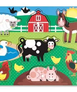 Best reviews of 😉 Melissa And Doug 8 Pieces Farm Peg Puzzle 😍