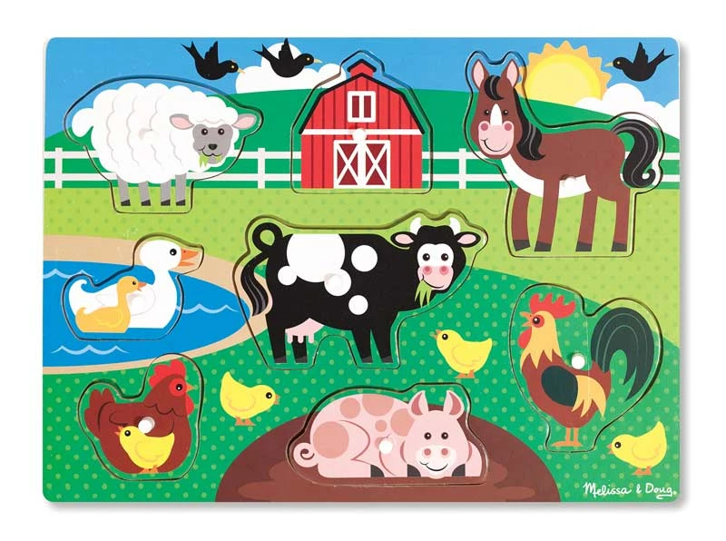 Best reviews of ๐ Melissa And Doug 8 Pieces Farm Peg Puzzle ๐
