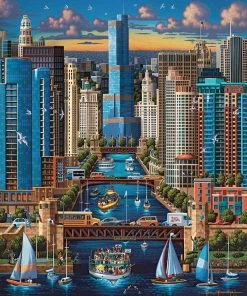 Top 10 🤩 Dowdle Folk Art 500 Pieces Chicago River 🎉