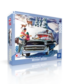 Buy 🥰 New York Puzzle Co 1000 Pieces Winter Drive 👍