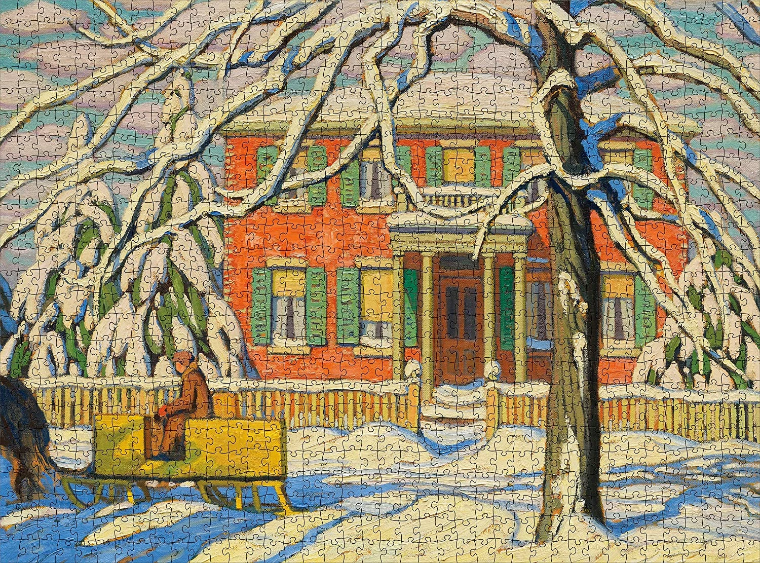 Brand new π₯ Pomegranate 1000 Pieces Red House And Yellow Sleigh π