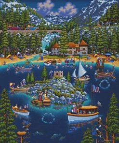 Best Pirce ✔️ Dowdle Folk Art 500 Pieces Lake Tahoe ⭐