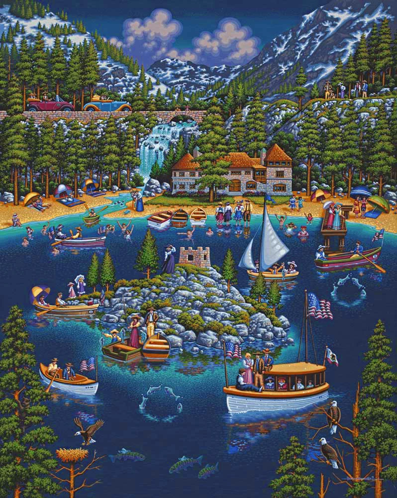 Best Pirce โ๏ธ Dowdle Folk Art 500 Pieces Lake Tahoe โญ