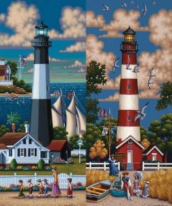 Buy 🤩 Dowdle Folk Art 500 Pieces Lighthouses South ✨