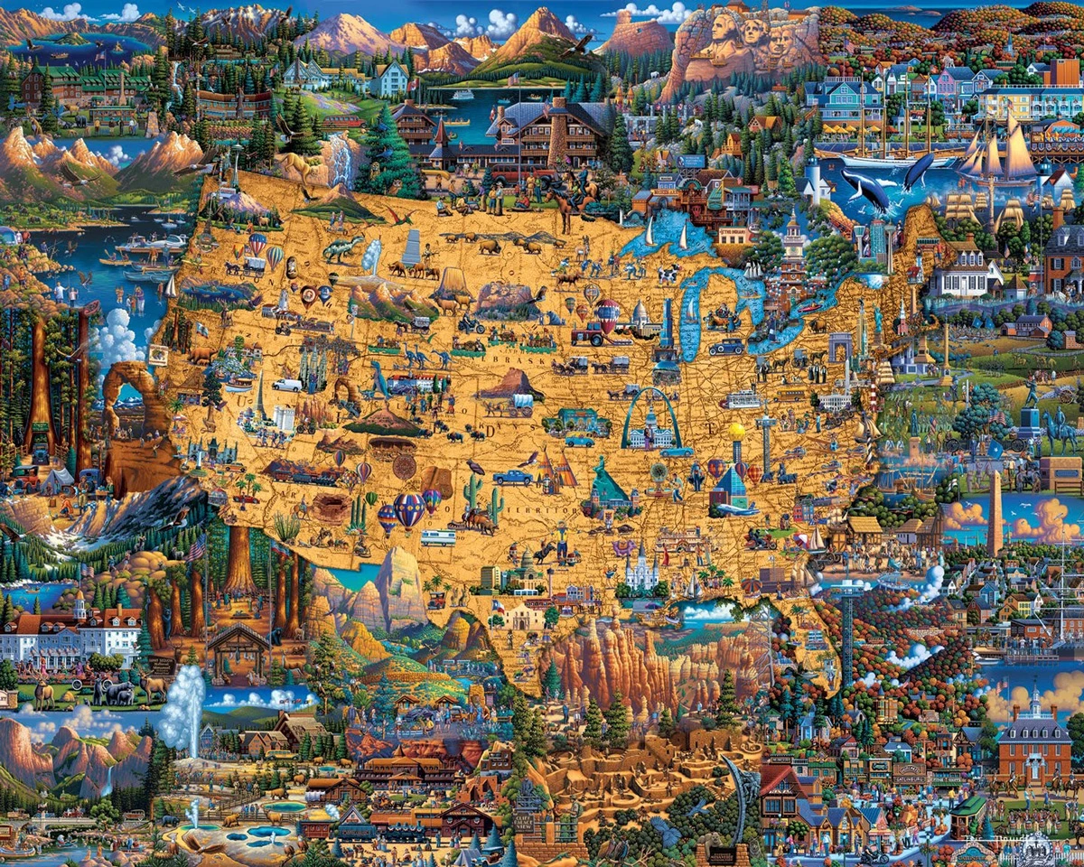 Brand new π Dowdle Folk Art 100 Pieces National Parks π
