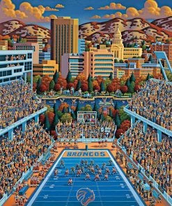 Cheapest 🧨 Dowdle Folk Art 100 Pieces Boise State Broncos 💯