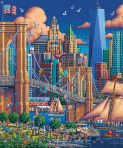 Flash Sale 🌟 Dowdle Folk Art 550 Pieces Brooklyn Bridge 🥰