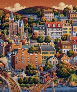 Wholesale 🔔 Dowdle Folk Art 500 Pieces Harper's Ferry 🌟