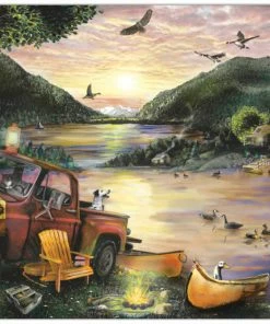 Best Sale 😍 Crown Point Graphics 1000 Pieces Lakefront Camping 🛒