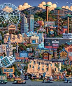 Outlet 💯 Dowdle Folk Art 500 Pieces Pigeon Forge ✨