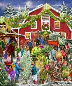 Promo 🔥 Vermont 🎄 Christmas Company 550 Pieces 🎄 Christmas Barn New 🧨