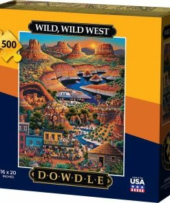 Promo 🛒 Dowdle Folk Art 500 Pieces Wild Wild West 🎁